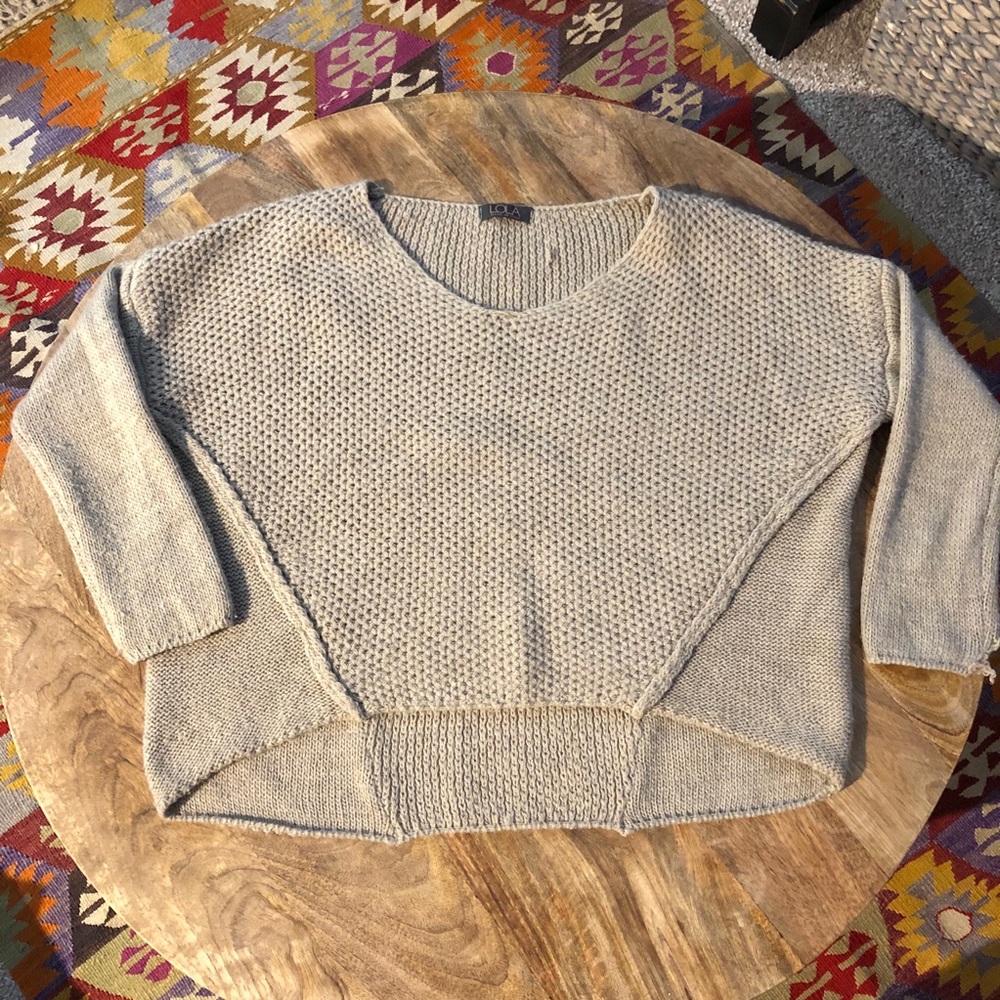 Tan Chunky Cropped Sweater